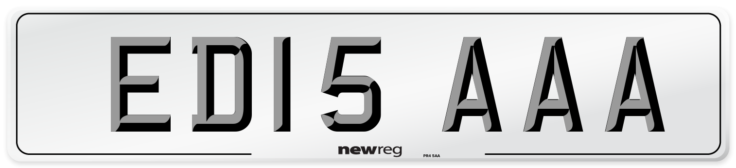 ED15 AAA Number Plate from New Reg